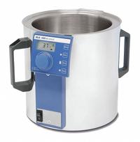IKA Water Bath: 4 L Capacity, 200°C Max Temp, Stainless Steel, LCD, 6 1/4 in Interior Dp, 115V AC (MPN 0020005142). Key specifications — Display Type: LCD; Heated or Refrigerated: Heated; Brand: IKA; Interior Material: Stainless Steel; Voltage: 115V AC.