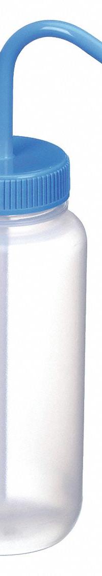 APPROVED VENDOR Wash Bottle: 500 mL, No Imprinting, Blue, Wide, Std Spout Spout, White (MPN 6FAU8). Key specifications — Closure Color: Blue; Vented/Nonvented: Nonvented; Body Color: White; Brand: APPROVED VENDOR; Imprinting Group: No Imprinting or Write On.