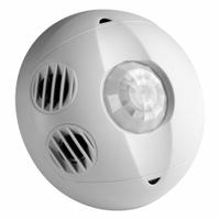 LEVITON Occupancy Sensor Lighting Control: LED, Passive Infrared (PIR)/Ultrasonic, 24V DC, Ceiling (MPN OSC05-MWW). Key specifications — attr992857: Hard Wired; attr992879: 24V DC; attr992891: LEVITON; attr992868: Dependent on Power Pack Rating; attr1024350: Leviton.