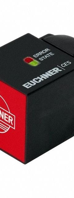 EUCHNER Non-Contact Safety Switch: Built-in Connector, Unicode, 8 Pins, M12, 41 mm x 70 mm (MPN CES-AR-C01-AH-SA). Key specifications — Compatible Actuator Technology: RFID; Brand: EUCHNER; Electrical Connection: M12; Coding: Unicode; Can be Daisy-Chained: No.