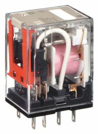 OMRON General Purpose Relay: Socket Mounted, 10 A Current Rating, 24V AC, DPDT, 8 Pins/Terminals (MPN MY2N-AC24(S)). Key specifications — Brand: OMRON; Base Type: Square; Mounting Style: Plug-In; Pin Shape: Flat; Electrical Connection: Quick-Connect; Manufacturer Part Number: MY2N-AC24(S); Operating Current: 5 A at 24V DC (Resistive Load); Series: MY Series.