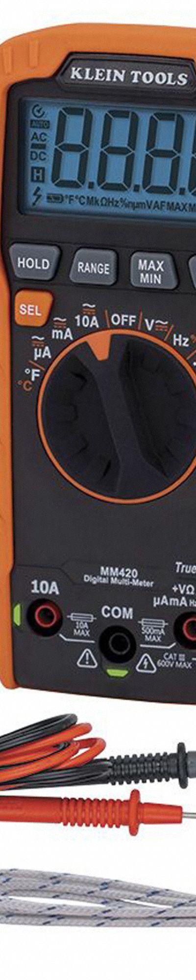 KLEIN TOOLS Digital Multimeter: TRMS - Standard Feature Multimeters