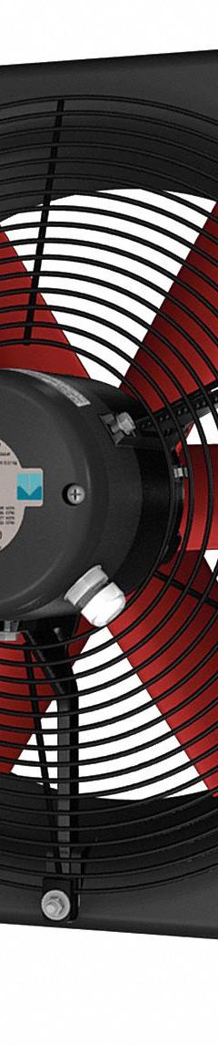 Exhaust Fan: Direct Drive, 10 in Blade, 1/16 hp, 820 cfm, 120V AC, 1 ph, Totally Enclosed (MPN V4E25K2M72100). Key specifications — Assembled: Assembled; Brand: MULTIFAN; Nameplate Voltage: 120V AC; Frame Material: Fiberglass; Guard Type: Intake; Method of Construction: Cast; Motor Type: Permanent Split Capacitor; Motor Insulation: Class F.
