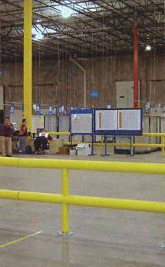 IDEAL SHIELD Guard Rail System: Mid-Rail Included, Straight, 36 in Top Rail Ht, 18 in Mid-Rail Ht (MPN HGR-2-144-36-C-12). Key specifications — Color: Yellow; Material: HDPE; Rail Mounting Style: Core-In; Includes Mid-Rail: Mid-Rail Included.