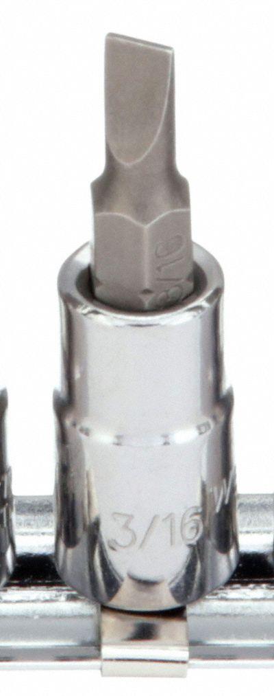 WESTWARD Socket Bit Set: 1 - Slotted Bit Socket Sets