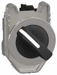 SCHNEIDER Selector Switch: 30 mm Panel Mounting Size, 2 Positions, Short Lever, 1NO, Metallic (MPN XB4FD41). Key specifications — AC Contact Rating: 6 A @ 120 V; Action: Maintained/Momentary; Cam: No Cam Included; DC Contact Rating: 0.27 A @ 250 V; Hazardous Location Specification: Not Rated; Operator Head Material: Plastic; Operator Head Type: Short-Handled Knob; Operator Illumination: Non-Illuminated.