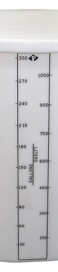 PEABODY ENGINEERING Storage Tank: Single Wall, Vertical, 300 gal, Open Top, 3/8 in Wall Thick, 48 in (MPN 01-29052). Key specifications — Construction Material: HDPE; Brand: PEABODY ENGINEERING.
