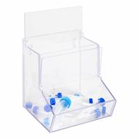 Lab Bulk Bin: 8 5/8 in Overall Wd, 9 1/8 in Overall Ht, 8 3/4 in Overall Lg, PETG, Clear, Wall (MPN BLKBNLD8-M). Key specifications — Material: PETG; Mounting Location: Wall; Color: Clear; Product Type: Bulk Bin; Total Holding Capacity: Misc Lab Supplies; Brand: POLTEX.