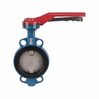 GHIBSON Butterfly Valve: 12 in Pipe Size, Concentric, 250 psi Max. Pressure (CWP), Wafer, FKM, N500S (MPN 530S-12). Key specifications — Brand: GHIBSON; Handle Type: Bare Stem; Disc Material: Stainless Steel.