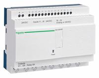 SCHNEIDER ELECTRIC Compact Smart Relay: (12) Resistive, (8) Relay, 24V AC : 24V DC (MPN SR2E201BD). Key specifications — Brand: SCHNEIDER; Clock Included: Clock Not Included; Number and Type of Inputs: (12) Resistive; Number and Type of Outputs: (8) Relay.