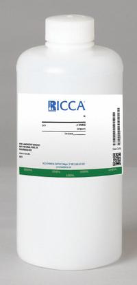 RICCA CHEMICAL Buffer - pH 8.00: Lab, 500 mL Volume, Liquid, pH 7.99 to 8.01, Plastic, Bottle, 1 (MPN R1580000-500A). Key specifications — Brand: RICCA CHEMICAL; CAS Number: 7732-18-5; Chemical Family Type: Buffer; Chemical Grade: Lab; Concentration: pH 7.99 to 8.01; Container Material: Plastic; Container Type: Bottle; Form: Liquid.
