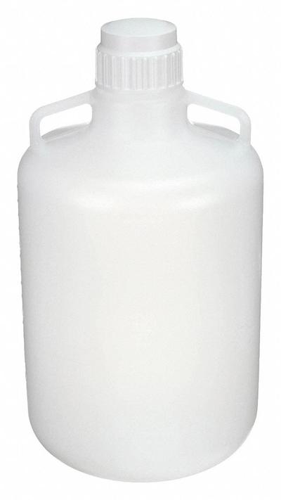 APPROVED VENDOR Carboy: 1 L Capacity - mL, Screw On Cap, White, 376.23 mm Overall Ht - Round Carboys