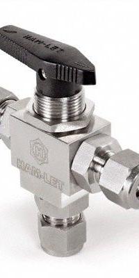HAM-LET Manual Three-Way Ball Valve: 8 mm, 316 Stainless Steel, L Flow, Full Port Ball Port, Lever (MPN H-6800-SS-L-8MM-ICST). Key specifications — Brand: HAM-LET; Handle: Lever.