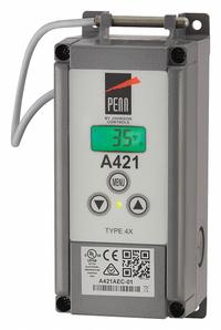 Temperature Control: Single Stages, Heat and Cool, -40°F to 212°F, Digital, 4X, SPDT, A99 (MPN A421AET-01C). Key specifications — Variable Output Voltage: No; Manufacturer Part Number: A421AET-01C; Product Type: Temperature Control; Application: Cooling Control; Brand: JOHNSON CONTROLS; Input Voltage: 120V AC; Compatible with Series: A99.