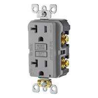LEVITON Receptacle: Decorator Duplex, 5-20, Gray, 125V AC, 20 A, 2 Pole / 3 Wire (MPN AFTR2-GY)