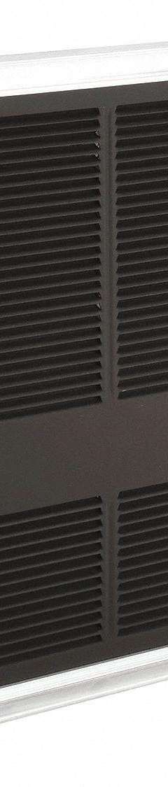 MARKEL Recessed Electric Wall-Mount Heater: 2250 W/3000 W, 208/240V AC, Single Phase, Brown/Gray (MPN HF3325TD-RP). Key specifications — Grille Color: Gray; Programming Capability: Non-Programmable; Wattage Output: 2250 W/3000 W; Voltage, Phase: 208/240V AC, 1-phase; Rough-In Dimensions - H x W x D: 19-1/2 in x 14-1/8 in x 4 in; Nominal Voltage - HVAC: 240V AC; Brand: MARKEL; Phase: Single.
