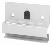 KENNEDY Hex Wrench Rack: 1 in x 4 1/2 in x 3 1/2 in, 1 Hooks, 1 in Hook Dp, Locking Clip, Surface (MPN 99842). Key specifications — Mounting Type: Surface; Includes: Hex Key Rack; Finish: Powder Coated; Color: Gray; Accessory Type: Toolholder; Locking System: Locking Clip; Material: Steel; For Tool Type: Hex Wrenches.