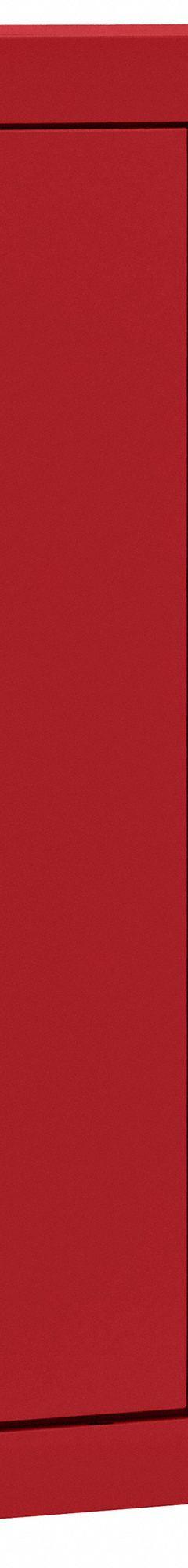 SANDUSKY Shelf Cabinet: 36 in x 24 in x 36 in, Swing Handle & Keyed, 24 ga Panel Thick, Frame, Red (MPN CA21362436-01). Key specifications — Cabinet Color: Red; Method of Construction: Welded; Base Type: Frame; Assembled: Assembled; Mobility: Stationary; Adjustable Shelves: (2) Adjustable; Cabinet Finish: Powder Coated; Cabinet Material: Steel.