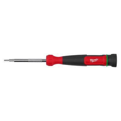 MILWAUKEE Multi-Bit Screwdriver: Torx Tip, 2/T10/T15/T7/T8 Tip Size, 4 Tips - Security Multi-Bit Screwdrivers