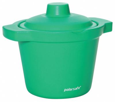 COLE PARMER Ice Bucket with Lid: 4 L Capacity, Round, Ethylene Vinyl Acetate, Green - Ice Buckets & Pans