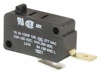 HONEYWELL Miniature Snap Action Switch: Plunger Actuator, 1NO, Quick Connect (MPN V7-1C27E9). Key specifications — AC Contact Rating: 15 A @ 250 V; Electrical Connection: Quick Connect; Series: V7; Brand: HONEYWELL.