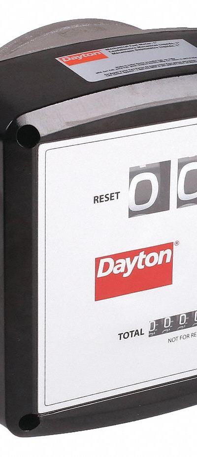 DAYTON Mechanical Flowmeter: Mechanical Flowmeter - Nutating Disc Totalizers for Fuels