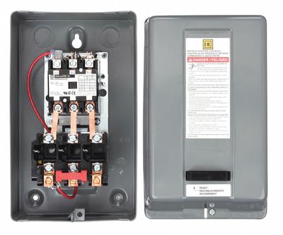 SQUARE D Definite Purpose Magnetic Motor Starter: Non-Reversing, 3 Poles - Enclosed Non-Reversing Starters with Thermal Overloads
