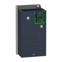 SCHNEIDER Variable Frequency Drive: In Phase Three, Out Phase Three, 100 hp, IP20, No Bypass (MPN ATV630D75Y6). Key specifications — Style: Compact; Color: Black/Green; Output Phase: Three.