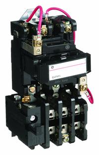 GE Magnetic Motor Starter: Non-Reversing, 3 Poles, NEMA Size 1, 27 A, 480V AC Coil (MPN CR306C004). Key specifications — Brand: GE; Coil Voltage: 480V AC; Phase: Three; Signaling Features: Pilot Light; Thermal Units Required: 3 Melting Alloy Units (Not Included).