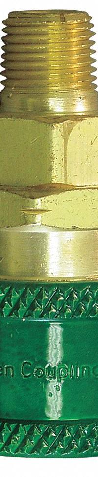 HANSEN Quick Coupler Body: UNF, 9/16" (MPN GR604R). Key specifications — attr1249942: GR604R; attr1249951: Male; attr1249952: 9/16 in; attr1249954: UNF; attr1249956: Sleeve; attr1249944: HANSEN; attr1249945: Green.