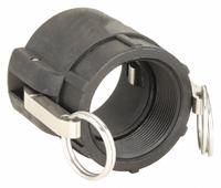 Cam and Groove Coupling: 3/4 in Coupling Size, 1/2 in Hose Fitting Size, 1/2 in -14 Thread Size (MPN 050D). Key specifications — Gasket Material: EPDM; Brand: BANJO; Thread Size: 1/2 in -14; Fitting Type: FNPT.