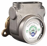 FLUID-O-TECH Rotary Vane Pump: Magnetic Drive, Stainless Steel Body, 1/2" NPT, 230 gph Max. Flow (MPN PA 810F). Key specifications — Vane Material: Carbon; NSF 169 Listed: Yes; Brand: FLUID-O-TECH; Strainer: Not Included; Ports: 1/2" NPT; Relief Valve Type: Not Included.