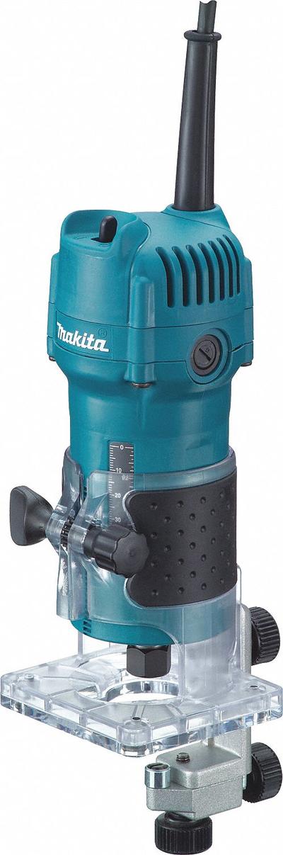 MAKITA Laminate Trimmer: Compact, Fixed Base, 0.66 hp, Fixed Speed, 30,000 RPM - Laminate Trimmers