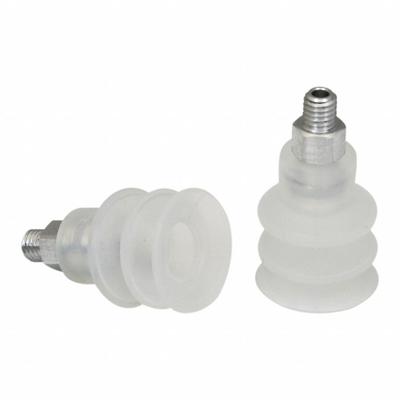 SCHMALZ Vacuum Pad Assembly: Multi-Bellows, 2.5 Folds, M5 Vacuum Port, 19 mm Pad Dia - Bellows Type Food-Safe Vacuum Pad Assemblies