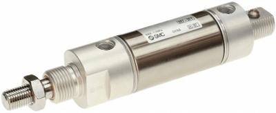 SMC Round Body Cylinder: 1 1/4 in Bore, 1 in Stroke, Non-Repairable, Stainless Steel - Rear Pivot Mount Cylinders