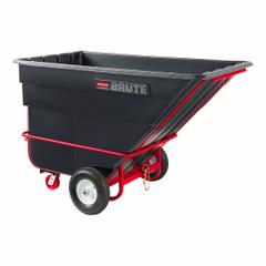 RUBBERMAID COMMERCIAL PRODUCTS Tilt Truck: 40.5 cu ft, 2,100 lb, 92 in L x 44 in W x 51 in H, Black (MPN FG102641BLA). Key specifications — Color: Black; Brand: RUBBERMAID COMMERCIAL PRODUCTS; Caster/Wheel Configuration: (2) Swivel.