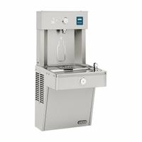 ELKAY Drinking Fountain with Bottle Filler: On-Wall, 38 13/16 in Ht, 18 in Dp, 18 5/8 in Overall Wd (MPN VRCDWSK). Key specifications — Housing Color: Gray; Brand: ELKAY; Vandal Resistant: Vandal Resistant; Housing Material: Stainless Steel; Refrigeration: Non-Refrigerated.