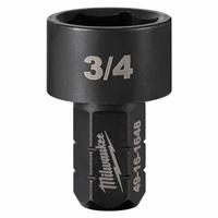MILWAUKEE Impact Socket: SAE, 3/4 in Socket Size, 6-Point, Short, 1 41/64 in Overall Lg, Black Oxide (MPN 49-16-1648). Key specifications — attr1215501: MILWAUKEE; attr1215515: Black Oxide; attr1215518: 3/4 in.