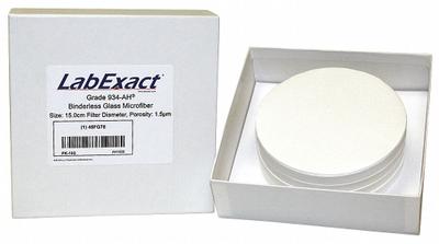 LABEXACT Glass Microfiber Filter: 934-AH, 15 cm Dia, 0.43 mm Thick - 934-AH Grade Glass Microfiber Filters, Binder Free