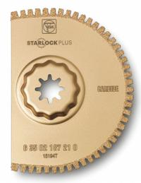FEIN Oscillating Scraper Blade: 3 9/16 in Blade Wd, 3 9/16 in Blade Lg, Carbide Grit, 1 Pieces (MPN 63502187210). Key specifications — attr1097676: FEIN; attr1097658: Carbide Grit; attr1097655: Rounded.