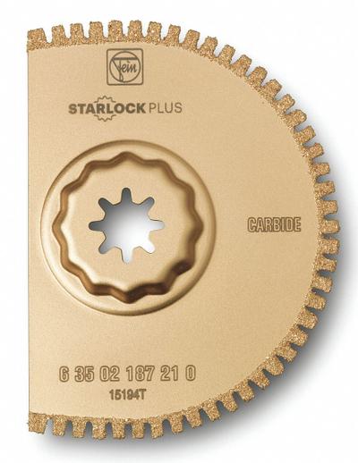 FEIN Oscillating Scraper Blade: 3 9/16 in Blade Wd, 3 9/16 in Blade Lg, Carbide Grit - Starlock Plus Mounted Blades