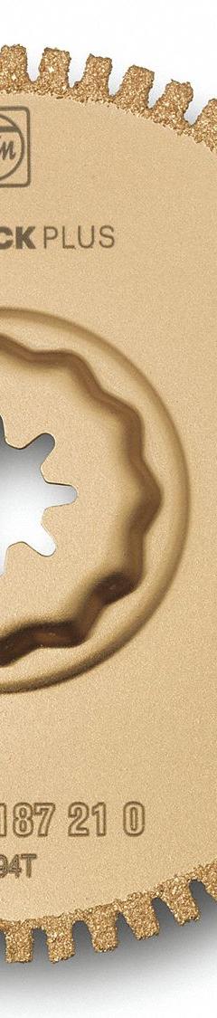 FEIN Oscillating Scraper Blade: 3 9/16 in Blade Wd, 3 9/16 in Blade Lg, Carbide Grit, 1 Pieces (MPN 63502187210). Key specifications — attr1097676: FEIN; attr1097658: Carbide Grit; attr1097655: Rounded.