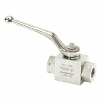 PARKER High Pressure Hydraulic Ball Valve: Not Lockable, 4.53 in Handle Lg, Two-Way Ways, Delrin, BV (MPN BVHP06SSS1V). Key specifications — Brand: PARKER; Manufacturer Part Number: BVHP06SSS1V; Ball Seal Material: Delrin; Handle Lockability: Not Lockable; Shaft Seal Material: Fluorocarbon; Series: BV; Port Connection: #6 SAE O-Ring Boss.