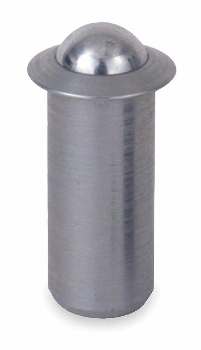 TE-CO Ball Plunger: Press Fit, 18-8 SS Body w/ 400 SS Ball, 3/8 in Body Dia - Press-Fit Ball Plungers