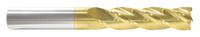 APPROVED VENDOR Square End Mill: Carbide, TiN Coated, 4 Flute, 7/16" Mill Dia, 3" LOC, 6" OAL (MPN 218-001051)