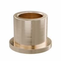 Flanged Sleeve Bearing: Bronze, SAE 841, 15 mm Bore, 21 mm OD, 20 mm Lg, -35°F to 300°F, 10 PK (MPN FFM1521-20B). Key specifications — System of Measurement: Metric; Material Grade: SAE 841; Flange Type: Flanged; Brand: OILITE.