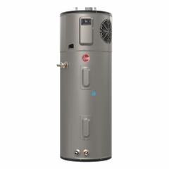 RHEEM Hybrid Electric Tank Water Heater: 208 to 240V, 50 gal, 5,000 W, Single Phase, 61.8 in Ht (MPN HPLD50-2RH). Key specifications — Phase: Single; Brand: RHEEM; Maximum Recovery Flow Rate: 27 gph @ 90°F Rise.