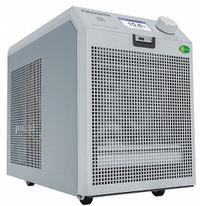 DURACHILL Chiller: -20°C, 1400 W, Heated and Refrigerated, 7.57 lpm Flow Rate, Positive Displacement (MPN CA03A1P1-41AA1N). Key specifications — Brand: DURACHILL; Pump Type: Positive Displacement; Display Type: LCD; Temperature Accuracy Tolerance: +/-0.1°C; Voltage: 120V AC; Min Temp Setting: -20 °C.