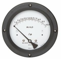 MIDWEST INSTRUMENT Differential Pressure Gauge: Back, 1/4 in NPT Female, ±3-2-3% Gauge Accuracy, 130 (MPN 130-0111). Key specifications — Sensor Type: Diaphragm; Series: 130; Housing Material: Glass Reinforced Plastic; Certificate of Calibration: Not Included; Gauge Accuracy: ±3-2-3%.