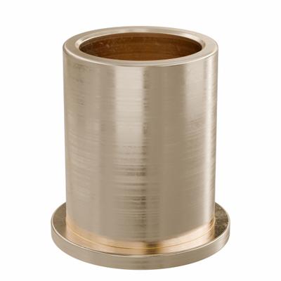 OILITE Flanged Sleeve Bearing: Bronze, SAE 841, 15 mm Bore, 19 mm OD, 25 mm Lg - Lubricated General Purpose Metallic Flanged Sleeve Bearings